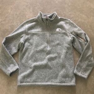The North Face Gray Zip Up Sweater Fleece Casual